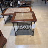 Rustic Slate Tile Mosaic Top END/SIDE TABLE 28w24d26h