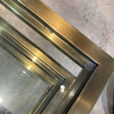 Williams Sonoma Tribeca Glass & Brass COFFEE/COCKTAIL TABLE 52w32d18h
