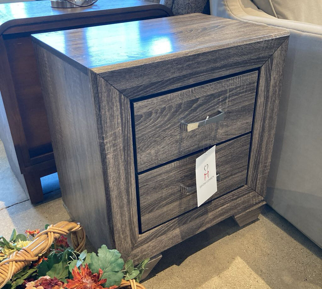Coaster Kauffman 2-Drawer NIGHTSTAND Washed Taupe 23.5w16.5d27h