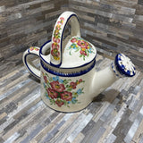 Hand-Painted Floral Ceramic Watering Can ACCESSORIES 6w13d10h