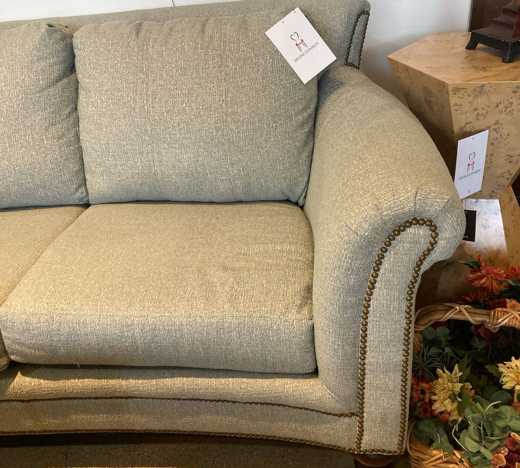 Walter E. Smithe Curved Arm With Nailheads SOFA Mint 92w42d32h