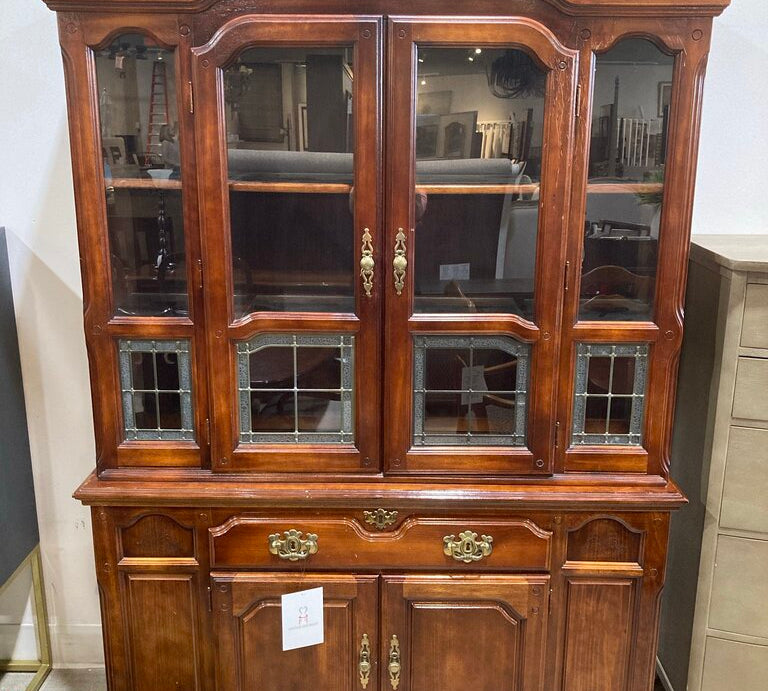 Traditional Cherry China Cabinet FURNITURE 72w17d79.5h
