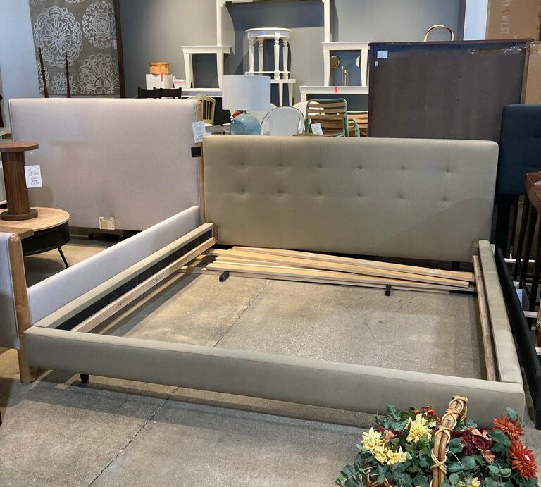 Crate & Barrel Tate Upholstered King BEDS 82w88d37h