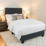 Upholstered Button Tufted Full Bed BEDS Gray 41w7947h