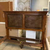 Traditional Panel Queen Bed w/ Suede Padding BEDS 66w87d54h