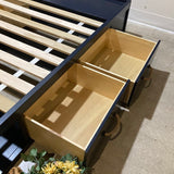 4-Drawer Wood Platform Full Bed BEDS Navy 55.5w77d15h
