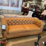 Poly & Bark Lyon Leather SOFA Oscuro Brown 87.5w34d31h