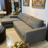 Room & Board Metro Left Facing SECTIONAL Gray 110w64d33h