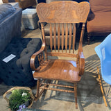 Carved Back Solid Oak ROCKING CHAIRS 24w20d41h