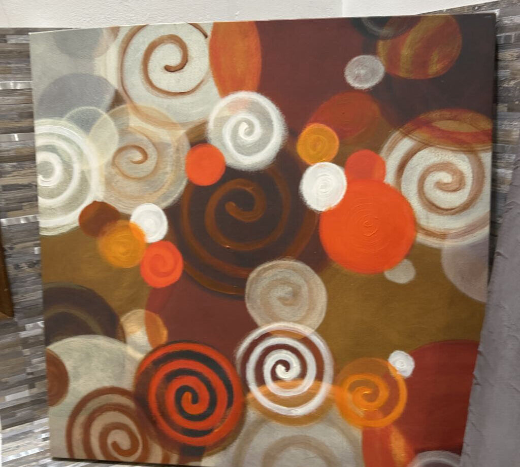 Abstract Swirls On Canvas ART WORK 35x35