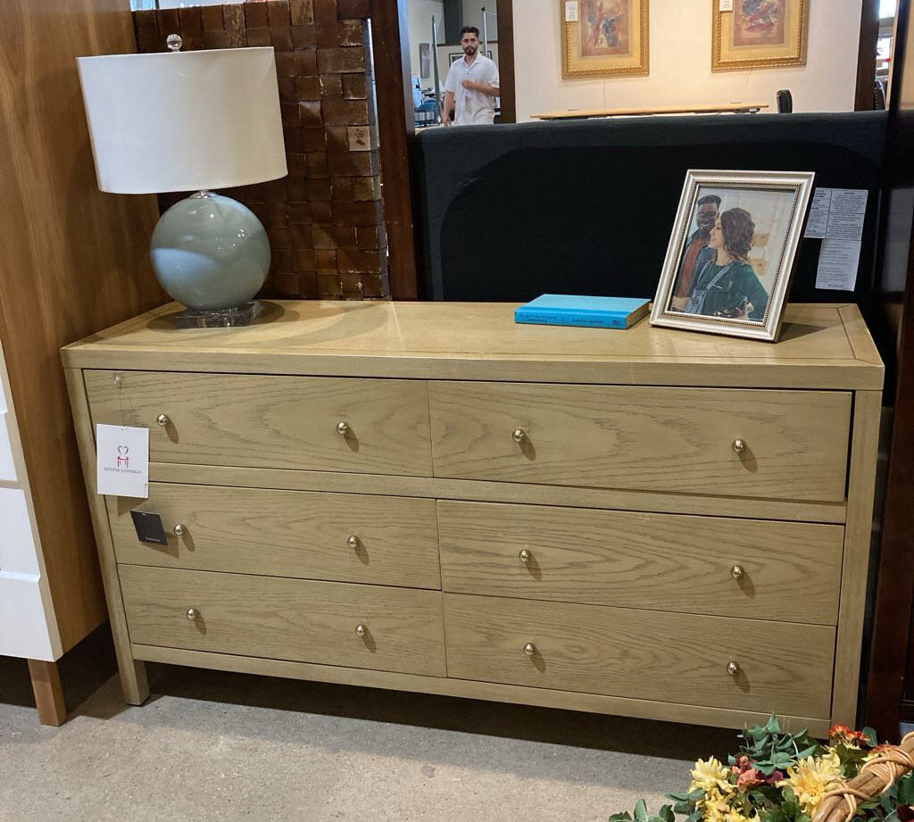 Celine 6-Drawer DRESSERS/CHESTS Taupe/Gold 60w18d33h