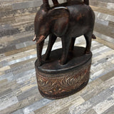 Safari Animal Back Tower Sculpture ACCESSORIES 4w3d16h