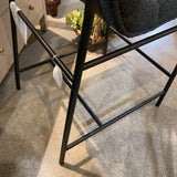 Denver Modern Vail Counter BAR/COUNTER STOOL Charcoal Boucle/Oak 19.5w22.5d33.5h