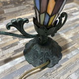 Vintage Tiffany Pond Lily Accent Lamp TABLE LAMP 7w4d8h