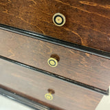 French Deco Style Wood Jewelry Box w/ Brass Handles ACCESSORIES 13Wx8Dx9H