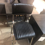 Waylon Leather Bar Height BAR/COUNTER STOOL Black 16Wx21Dx43H