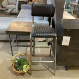 Waylon Leather Bar Height BAR/COUNTER STOOL Black 16Wx21Dx43H
