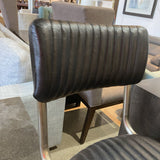 Waylon Leather Bar Height BAR/COUNTER STOOL Black 16Wx21Dx43H