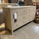 Celine 6-Drawer DRESSERS/CHESTS Taupe/Gold 60Wx18Dx33H