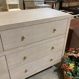 Celine 6-Drawer DRESSERS/CHESTS Taupe/Gold 60Wx18Dx33H