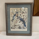 Mel Garbark Signed Blue Jay Print ART WORK 15Wx19H