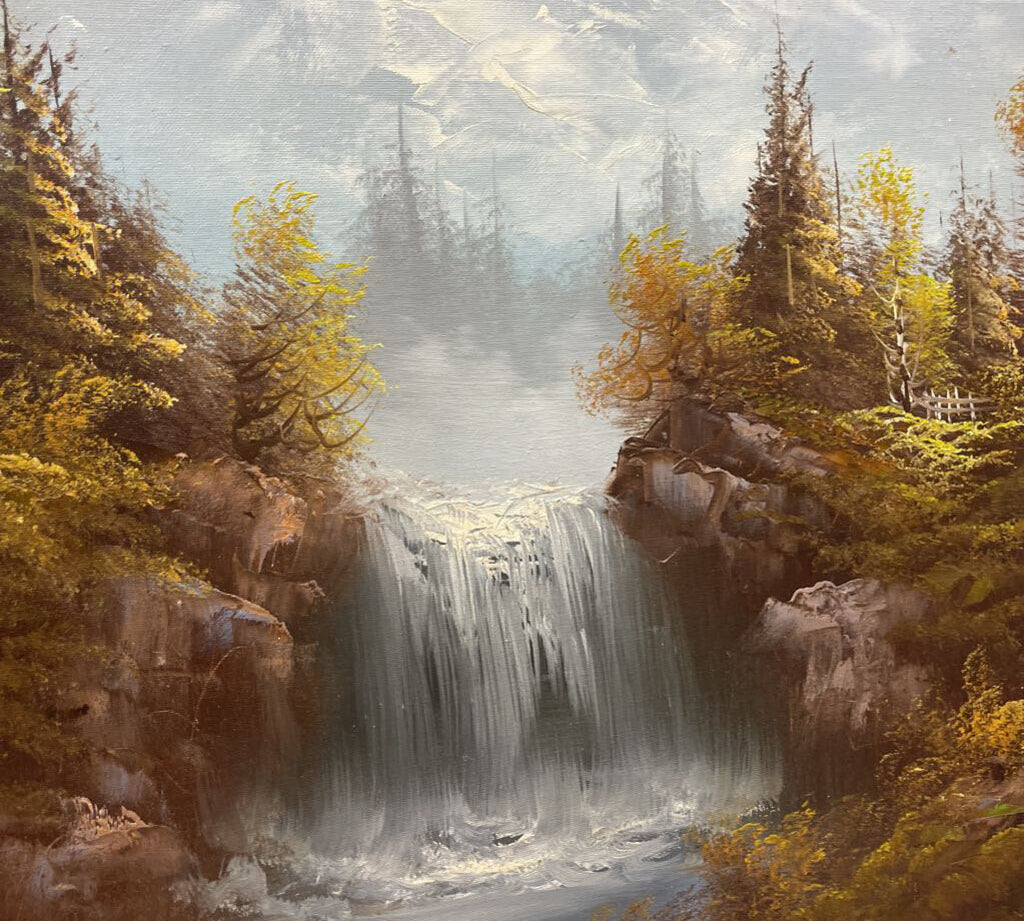Vintage Original Nature Scenic Painting on Canvas ART WORK 28Wx25H