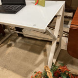 Modern Glass Top Computer Desk DESKS 47w23.5d29h