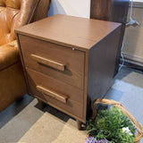 Burrow Heist 2-Drawer NIGHTSTAND Walnut 20w17.5d26h
