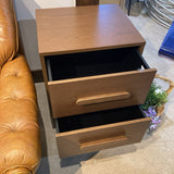 Burrow Heist 2-Drawer NIGHTSTAND Walnut 20w17.5d26h