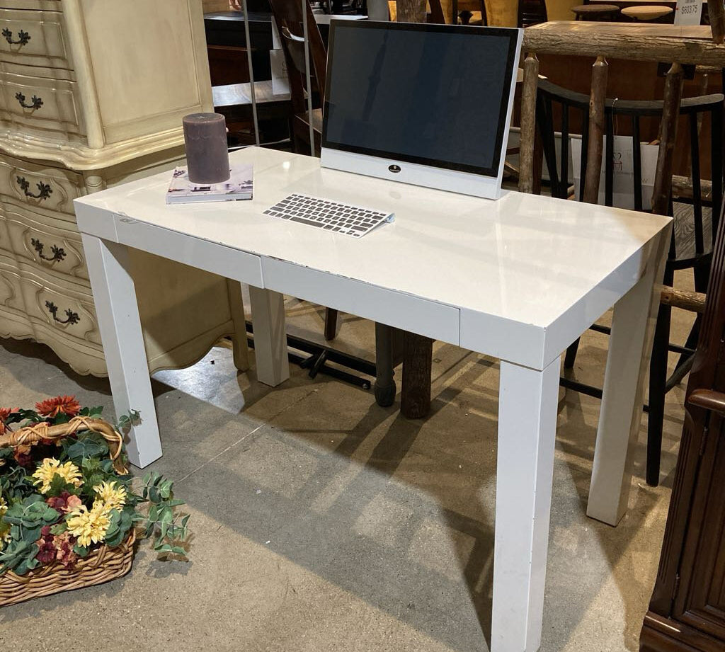 West Elm Parsons 2-Drawer Desk DESKS White 48w24d30h
