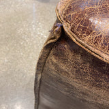Moe's Home Collection Stamford Leather Square OTTOMANS 34w34d16h