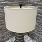 Ceramic Column Base w/ Drum Shade TABLE LAMP 16Wx29H