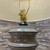Ceramic Column Base w/ Drum Shade TABLE LAMP 16Wx29H