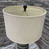 Ceramic Column Base w/ Drum Shade TABLE LAMP 16Wx29H