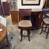 Traditional Cherry Swivel w/ Padded Seat BAR/COUNTER STOOL 19w21d46.5h