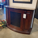 Traditional Demilune Marble Top Bar FURNITURE 54w22d41h