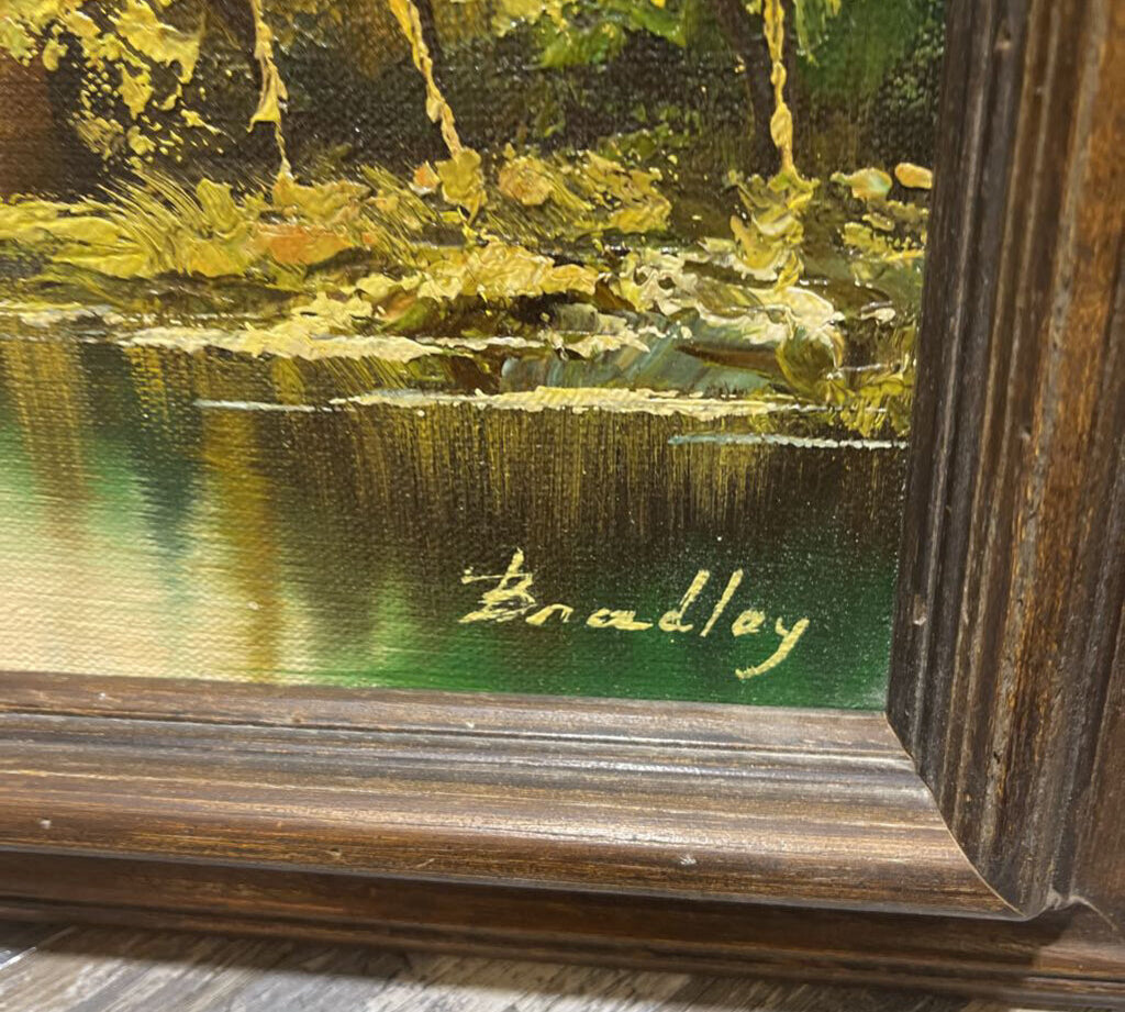 Vintage Original Rural Scenic Painting ART WORK 15Wx12H