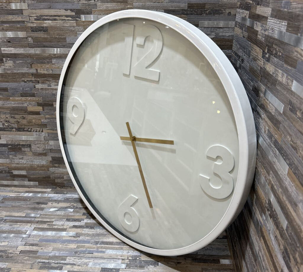 CB2 Mello Wall Clock ACCESSORIES White 24d