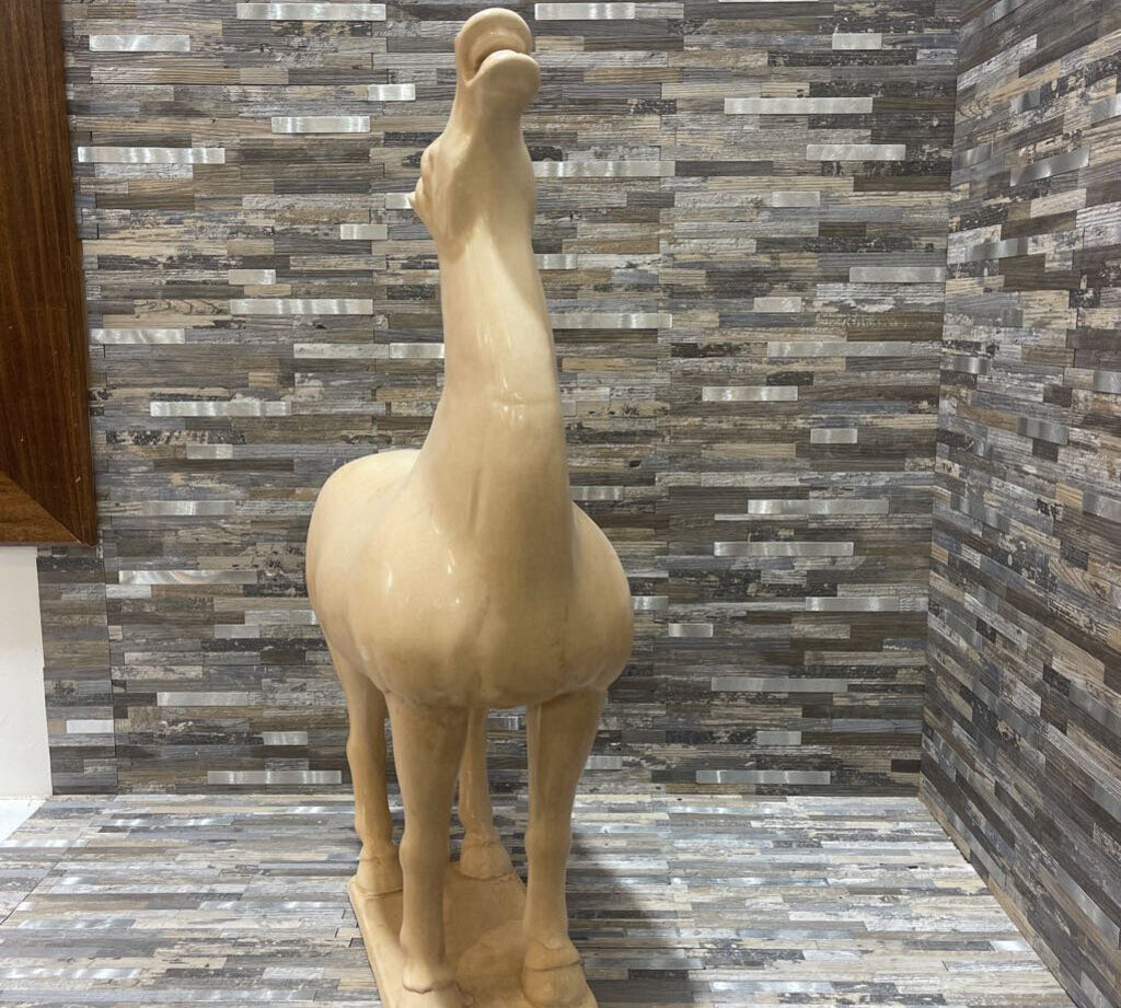 Artissance Terracotta Tang Style Decorative Horse ACCESSORIES Off White 20Wx8Dx28H