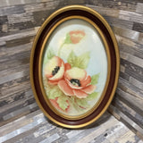 Limoges Style Floral Porcelain Framed Wall Hangings Signed Lenore Kenyon ACCESSORIES 7.5Wx10H