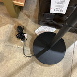 Black Metal w/ Flax Shade FLOOR LAMP 36Wx12Dx62H