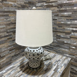 Quatrefoil Fretwork Pierced Ginger Jar Lamp TABLE LAMP 10d19h