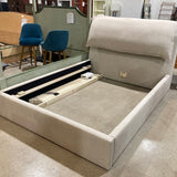The Citizenry QUEEN Drift Linen Pillow Headboard BEDS Off White 67Wx92Dx48H