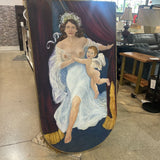 Ethereal Woman w/ Baby Angel Painting on Canvas with Fringe ART WORK 33Wx60H