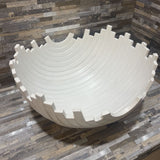 Regina Andrew Basalt Sculptural Metal Bowl ACCESSORIES White 16.5Wx9H