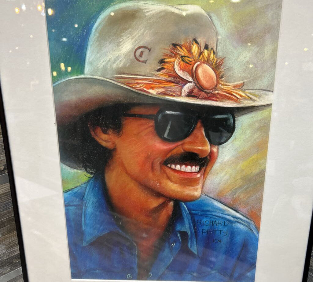 Richard Petty Framed Sketch ART WORK 16x20