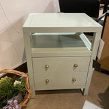 Celine 2-Drawer NIGHTSTAND Sage/Gold 21w17d27h