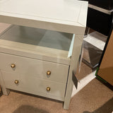 Celine 2-Drawer NIGHTSTAND Sage/Gold 21w17d27h