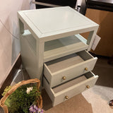 Celine 2-Drawer NIGHTSTAND Sage/Gold 21w17d27h