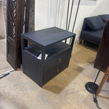 Lark 2-Drawer NIGHTSTAND Navy/Gold 28w17d26h